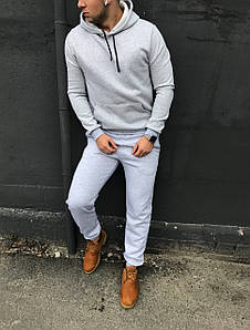 Теплий чоловічий спортивний костюм — сірі штани та сіра кофта/ ОСЕНЬ-ЗИМА