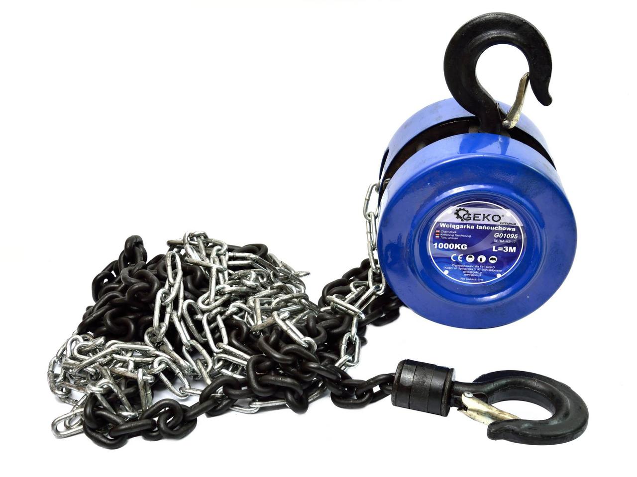 Ланцюгова лебідка 1 Т 3 м Geko G01095