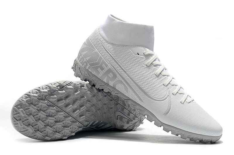 Футбольні стоноги Nike Mercurial Superfly VII Academy TF White/Chrome/Metallic Silver