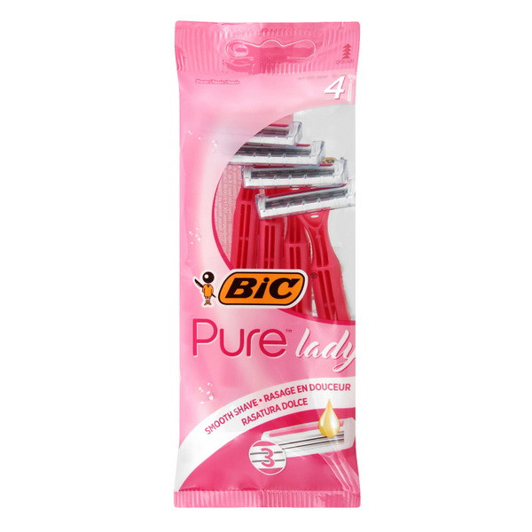 Верстат одноразовий Bic Pure3 Lady, 4 шт.