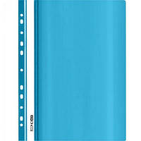 Папка-швидкозшивач А4 Economix з перфорацією, фактура глянець, блакитна