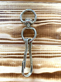 Карабін пружинний зі зварним вертлюгом 65 мм