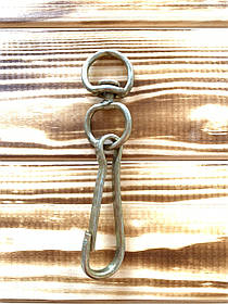 Карабін пружинний зі зварним вертлюгом 75 мм