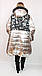 Турецька зимова жіноча куртка металік із хутром, великі розміри 58-66, фото 3