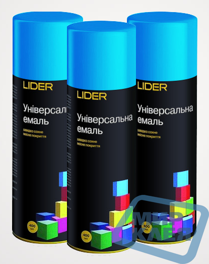 Фарба аерозольна "Лідер" 400 мл. блакитна RAL 5015 (Lider)