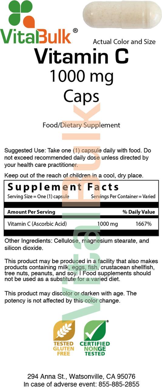 VitalBulk Вітамін С 1000 мг. 100капс.