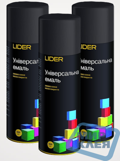 Фарба аерозольна "Лідер" 400 мл чорний глянець RAL 9005 (Lider)
