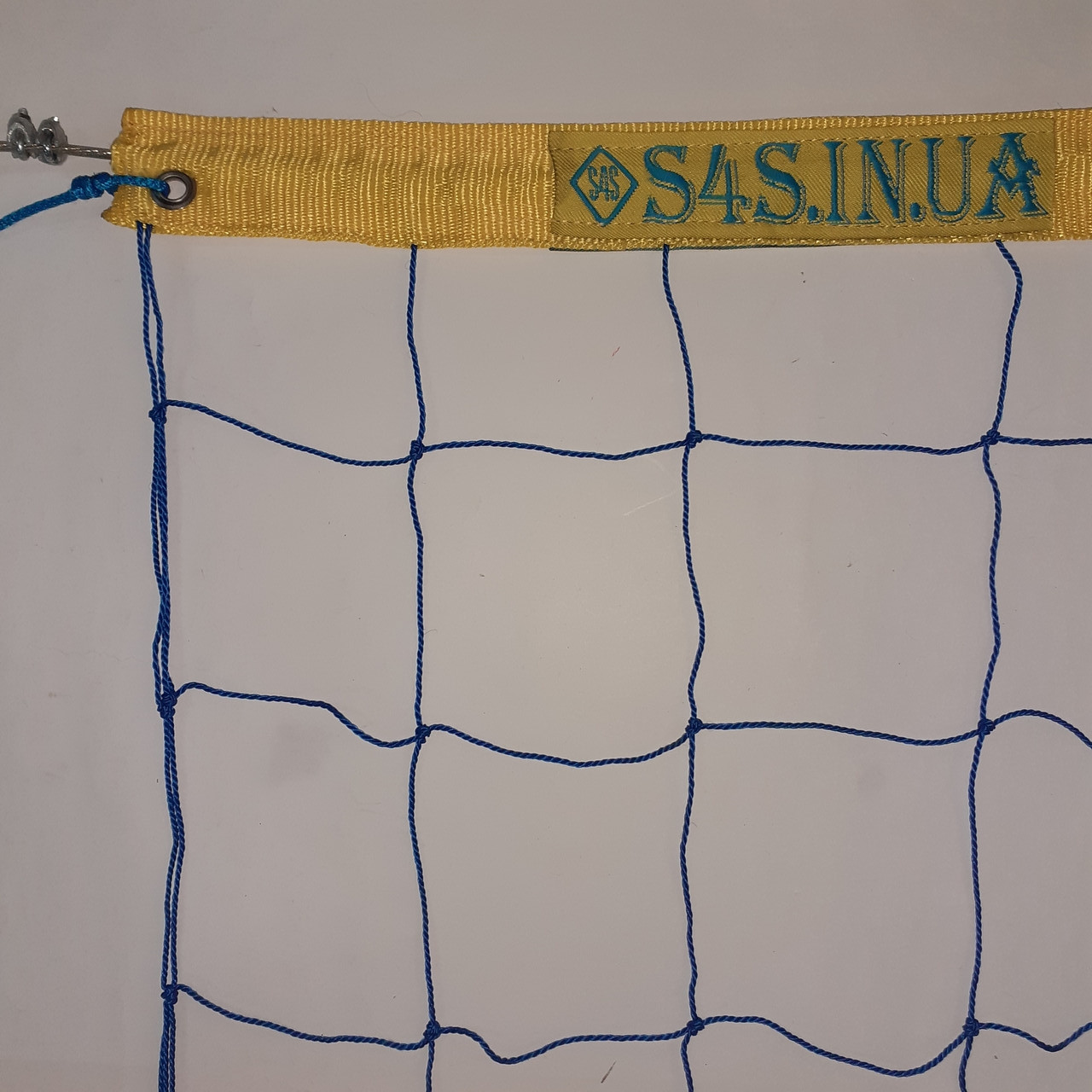 Сітка для волейболу «ПРЕМІУМ 12» з тросом жовто-синя, фото 1