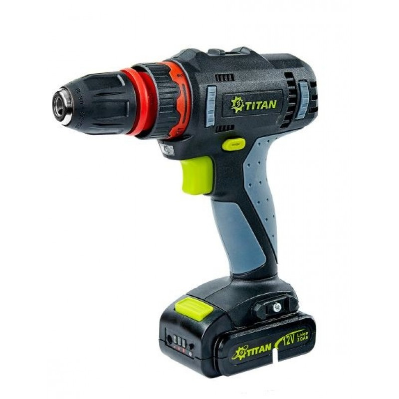 Акумуляторна дриль-шуруповерт TITAN PDS121S set