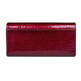 Гаманець жіночий з натуральної шкіри. Жіноче Портмоне. Шкіряний жіночий гаманець клатч Винний, фото 4