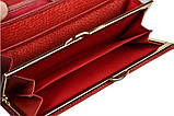 Гаманець жіночий з натуральної шкіри. Жіноче Портмоне. Шкіряний жіночий гаманець клатч Винний, фото 5