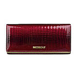 Гаманець жіночий з натуральної шкіри. Жіноче Портмоне. Шкіряний жіночий гаманець клатч Винний, фото 2