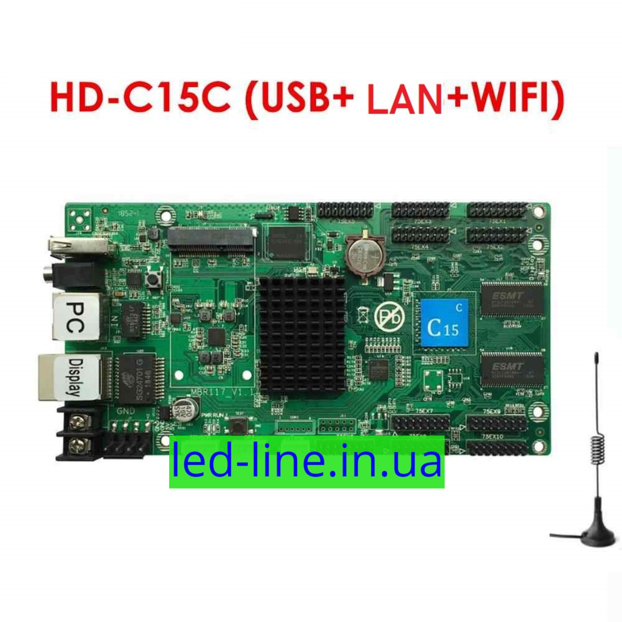 Контролер HD-C15C + Wi-Fi для led дисплея світлодіодного рекламного екрана full color аудіо