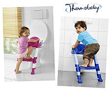 Дитяче сидіння на унітаз зі сходинкою Thermobaby blue, фото 3