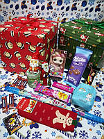 Новорічний солодкий подарунок Sundy Box XXL з іграшками для дівчинки