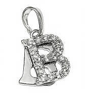 Кулон XР. Родій. Камені: білий циркон. Діаметр: 14 мм без вушка.