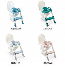 Дитяче сидіння на унітаз зі сходинкою Thermobaby light blue, фото 4