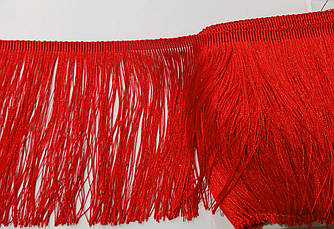 Бахрома танцювальна шовк 15 см червона 2
