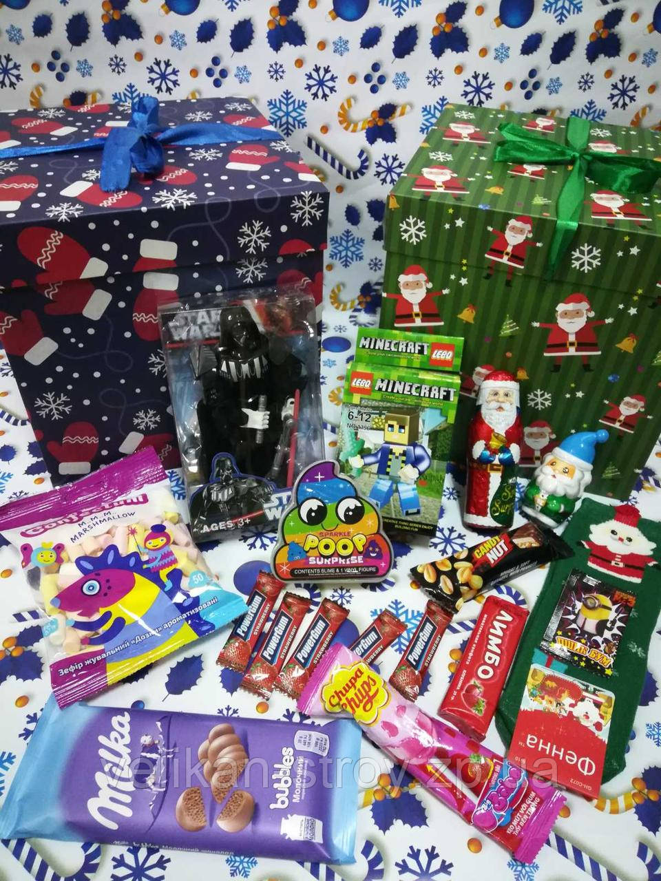 Новогодний сладкий подарок Sundy Box XXL с игрушками для мальчика - фото 2 - id-p839228715