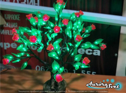 Світлодіодне дерево "Бонсай Троянда" 260 світлодіодів. Світлодіодна гірлянда. Гірлянда LED. Виробництво Франція.