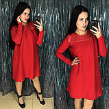 Червона сукня вільного крою, фото 2