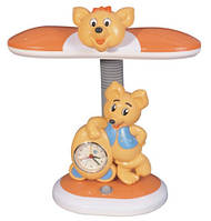 Настільна лампа Tinko 30101 жовтогаряча з годинником, шкільна