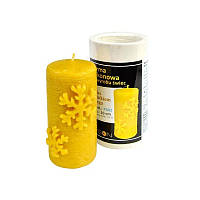 Форма силіконова для виготовлення свічок Ролик з сніжинкою (10см) Польща LYSON