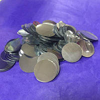 Аксесуари для свята конфеті кружечки срібні 23 мм х 23 мм 50 грам