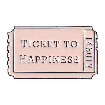 "Квиток до щастя Ticket to happiness" значок (пін) металевий