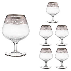 Набір келихів для бренді коньяку 6шт 380ml Brass Версаль NGC47SETBRANDY