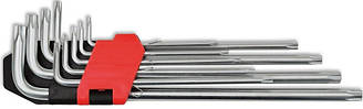 Набір ключів зірочка TORX 9шт подовжені (Т10-Т50) Technics 49-141