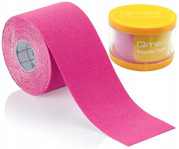 Кінезіо тейп рожевий Qmed Kinesio Tape 5 м х 5 см