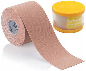 Кінезіо тейп бежевий Qmed Kinesio Tape 5 м х 5 см