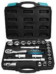 Набір головок 1/2 (10-32мм) Cr-V 22шт Berg 52-109 |набір інструментів Набор головок 1/2 (10-32мм) Cr-V 22шт Berg