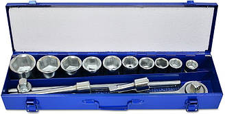 Набір головок 3/4 (22–50мм) 14шт Technics 52-110 |набір інструментів Набор головок 3/4 (22–50мм) Cr-V 14шт Technics