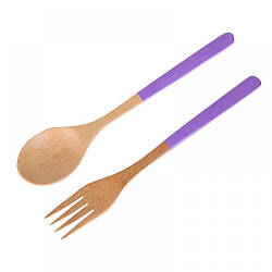 Ложка і вилка дерев'яні 20cm NRW22SETCUT / VL