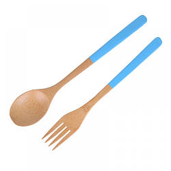 Ложка і вилка дерев'яні 20cm NRW23SETCUT / BL