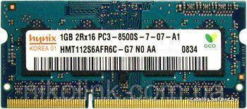 Пам'ять Hynix SODIMM DDR3 1 GB PC3-8500S (1066Mhz) (HMT112S6AFR6C-G7)(16x2) — Б/У