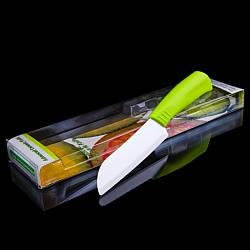 Ніж керамічний універсальний сантоку, лезо 13cm NS7KN5 / GREEN