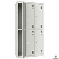 Шкафы недорого - металлический гардеробный ШМ-3-6-300х900