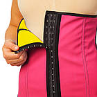 Пояс стягувальний талію KIM KARDASHIAN ST-1118-P (PL+еластан, р-р S-3XL, рожевий), фото 4