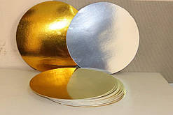 Підкладка для торта золото/срібло 15 см.