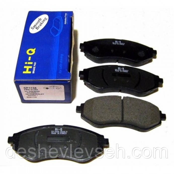 Колодка передня гальмівний. AVEO HI-Q (SP1158), 96534653 (Hi-Q)