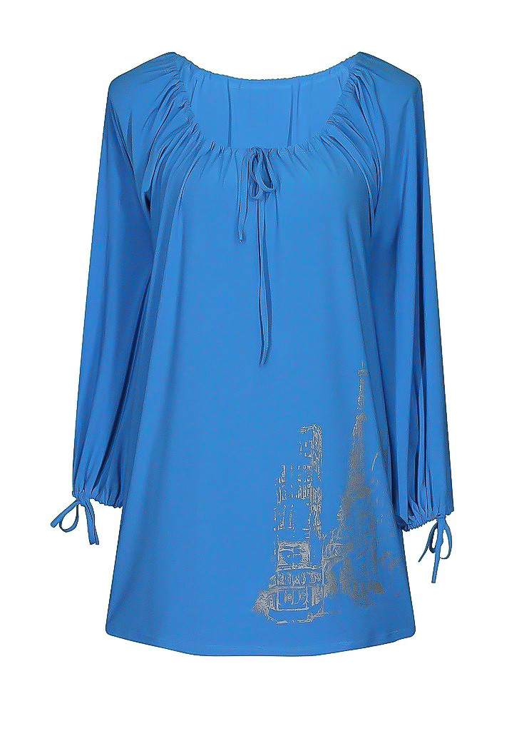 Стильна туніка жіноча Париж із довгим рукавом, фото 1