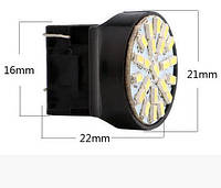 Светодиодная лампа LED T20 7443 T20-3014-22SMD красная