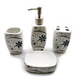 Набір для ванної керамічний білий (24х22х6,5 см)