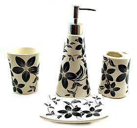 Набір для ванної Квіти керамічна (22х23х8 см)