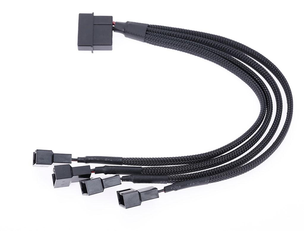 Перехідник molex to 4 x 3pin — перехідник живлення для кулерів