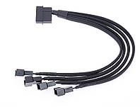 Переходник molex to 4 x 3pin - разветвитель питания для кулеров