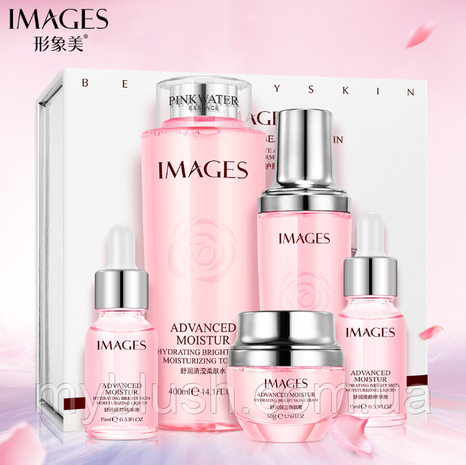 Набір IMAGES Beauty Advanced Moistur Rose з п'яти засобів